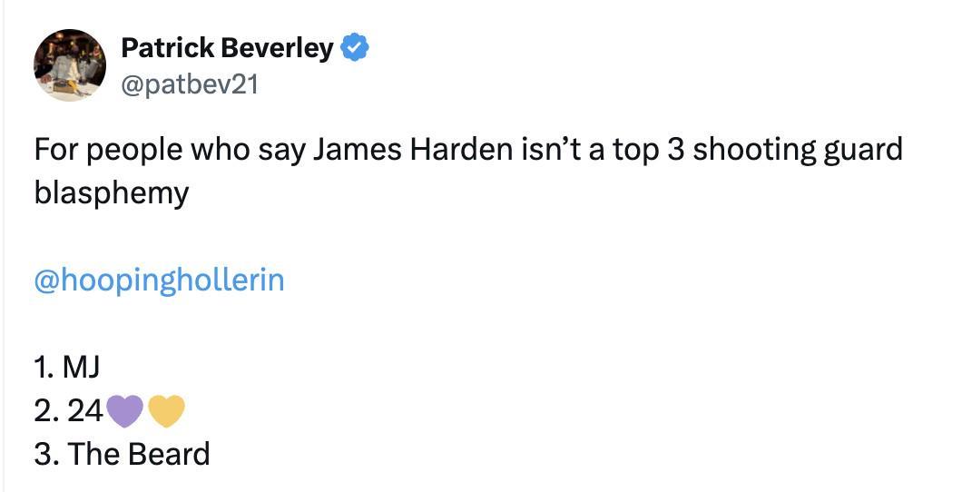世界杯比赛在线观看平台-贝弗利:那些说哈登不是联盟前三得分后卫的人简直是亵渎神明